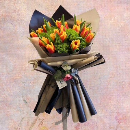 Fire Wing Tulip Bouquet